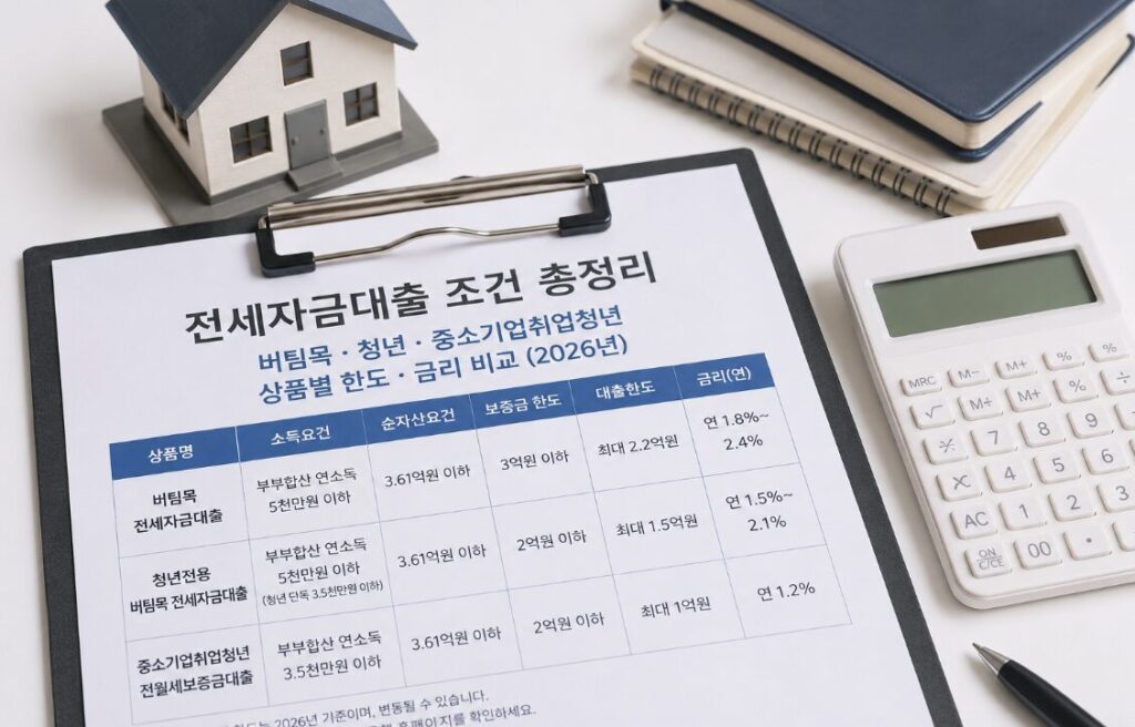 전세자금대출 조건 총정리